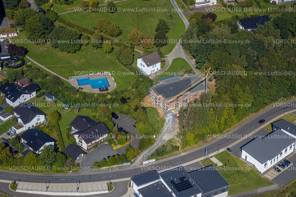 Finnentrop230908648 | Luftbild, Wasserfreunde Finnentrop 1974 und Kinderbecken Finto, Baustelle und Neubau, Finnentrop, Sauerland, Nordrhein-Westfalen, Deutschland