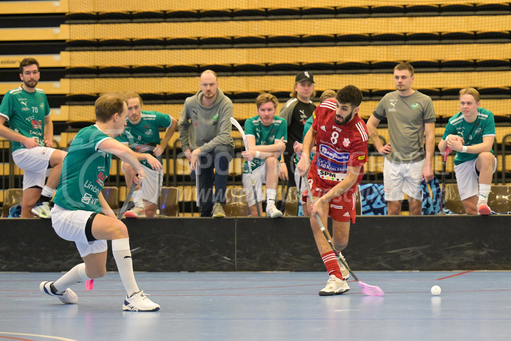 Lillan IBK vs Strängnäs IBK - 17. März 2024 | Lillan IBK vs Strängnäs IBK
Idrottshuset Örebro, Arenahallen, Örebro
Ahmad Dakhallah (#8 Strängnäs IBK) misses the ball.
Bild: Sportfotografie Markus Aeschimann | www.markus-aeschimann.ch - Realisiert mit Pictrs.com