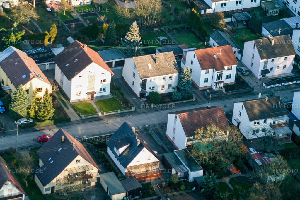 Luftbild: Elsässerstr in Kandel im Bundesland Rheinland-Pfalz in Deutschland. Foto: IMG_0459.jpg vom 10.12.2005 durch Werner Riehm/FLY-FOTO.de