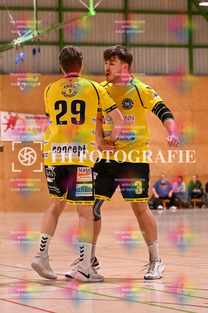 GER, SG Maulburg/Steinen - SG Koendringen/Teningen 2, Handball, Landesliga, 21. Spieltag, Saison 2023/2024, 23.03.2024 | Jonas Rottler (SG Koendringen/Teningen 2, #29), Andreas Buehler (SG Koendringen/Teningen 2, #03)

GER, SG Maulburg/Steinen - SG Koendringen/Teningen 2, Handball, Landesliga, 21. Spieltag, Saison 2023/2024, 23.03.2024

Foto: TH Fotografie/Thomas Hess