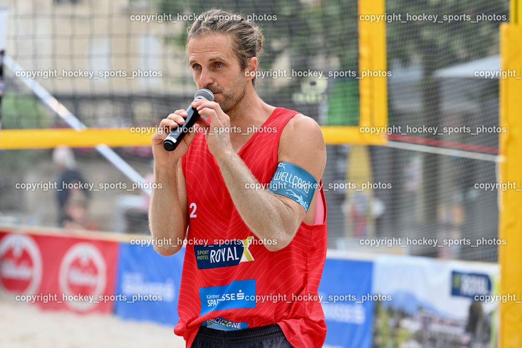 Kärntner Landesmeisterschaft Beach Volleyball | #2 HUBER Alexander Philipp, Kärntner Landesmeisterschaft Beach Volleyball, Kärntner Landesmeisterschaft Beach Volleyball am 18.08.2024 in Villach (Rathausplatz Villach), Austria, (Photo by Bernd Stefan)