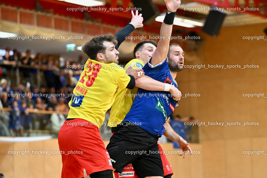 SC Ferlach vs. UHK Krems | #28 Munzinger Luca UHK KREMS, #57 LEBAN Patrik SC Ferlach, SC Ferlach vs. UHK Krems, SC Ferlach vs. UHK Krems am 02.05.2026 in Ferlach (Ballspielhalle Ferlach), Austria, (Photo by Bernd Stefan)