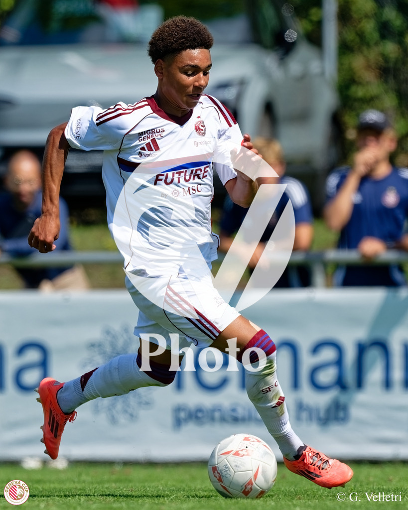 GenevaCup Group Phase - Arsenal FC v Servette FC | during the GenevaCup Group Phase match between Arsenal FC and Servette FC at Stade des Arberes in Meyrin, Switzerland