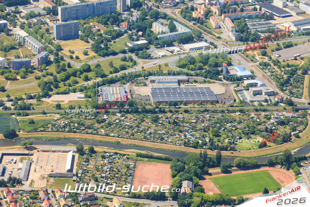 Luftbild von  Gera - Luftaufnahme wurde 2015 von https://frankenair.de mittels Flugzeug (keine Drohne) erstellt - die Geschenkidee