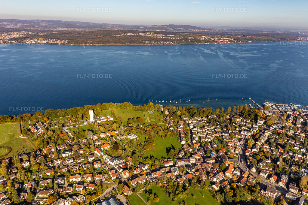 Luftbild: Jugendherberge DJH Otto-Moericke-Turm Konstanz im Ortsteil Allmannsdorf in Konstanz im Bundesland Baden-Württemberg in Deutschland. Foto: IMG_119386.jpg vom 14.10.2019 durch Werner Riehm/FLY-FOTO.de