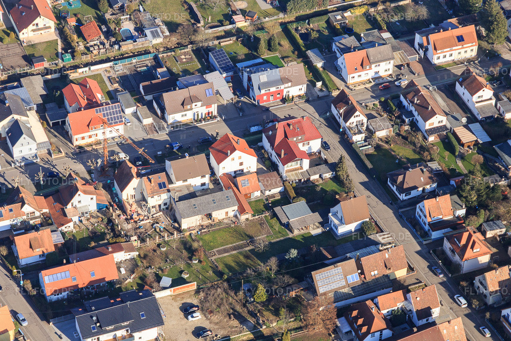 Luftbild: Haardtstr in Kandel im Bundesland Rheinland-Pfalz in Deutschland. Foto: IMG_125695.jpg vom 02.03.2021 durch Werner Riehm/FLY-FOTO.de