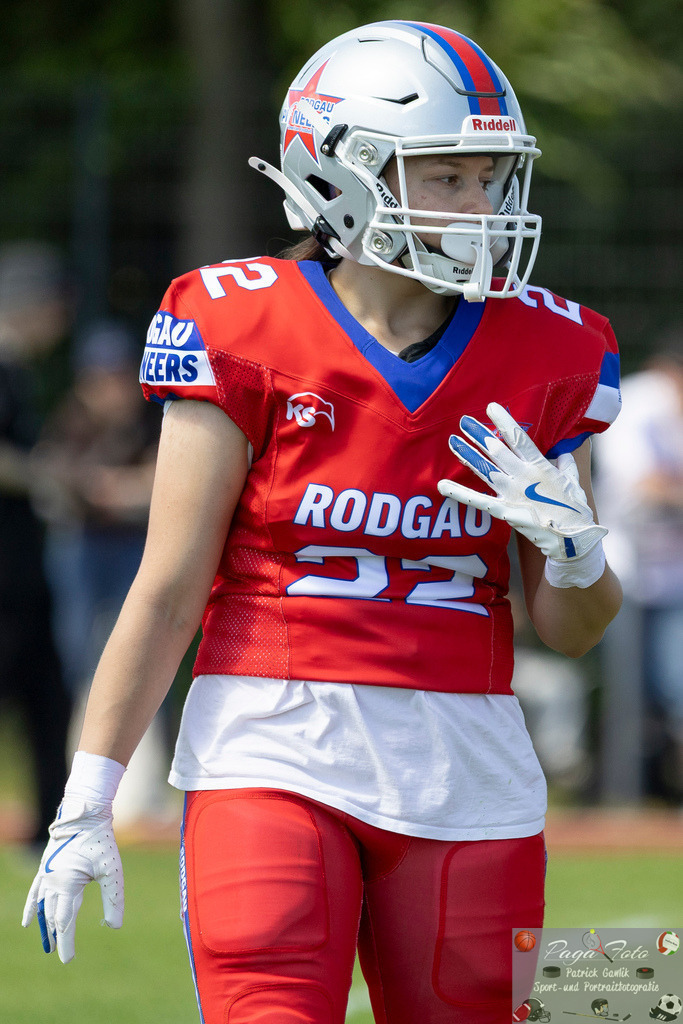 GFLW 1: German Football League Women 1: Rodgau Pioneers Ladies - Stuttgart Scorpions Sisters, 07.06.2026 | Lina Hadziefendic (Rodgau Pioneers Ladies #22), Freisteller, Portrait / Porträt, Rodgau Pioneers Ladies - Stuttgart Scorpions Sisters, Rodgau, Maingau-Energie-Stadion "Am Weichsee", 7.6.2026 - Realisiert mit Pictrs.com