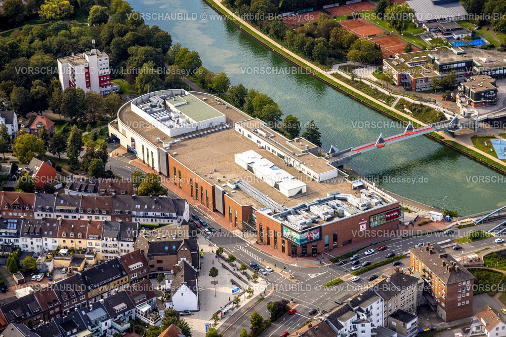 Dorsten230906209 | Luftbild, Mercaden Dorsten Einkaufszentrum, Hochstadenbücke, Dorsten, Ruhrgebiet, Nordrhein-Westfalen, Deutschland