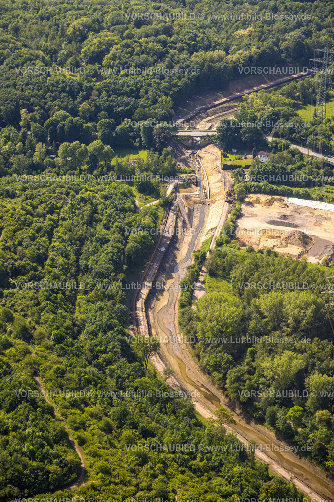Gladbeck220501502 | Luftbild, Renaturierung Fluss Boye an der Halde Heringstrasse, Brauck, Gladbeck, Ruhrgebiet, Nordrhein-Westfalen, Deutschland
