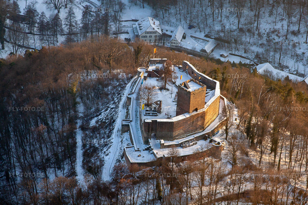 Ruine Landeck | Luftbild: Ruine Landeck in Klingenmünster im Bundesland Rheinland-Pfalz in Deutschland. Foto: IMG_24502.jpg vom 16.02.2010 durch Werner Riehm/FLY-FOTO.de - Realisiert mit Pictrs.com