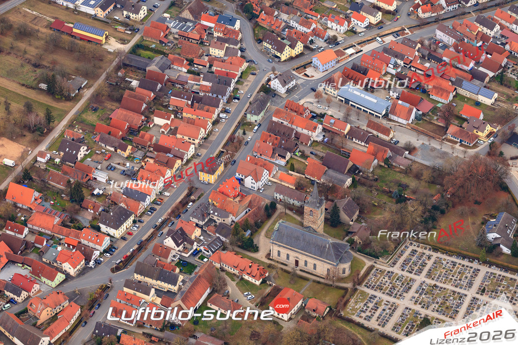 Das Luftbild der Stadt Eggolsheim wurde 2018 vom Flugzeug heraus erstellt (keine Drohne) Aufnahmehöhe ca.400 Meter- hohe Auflösung für beste Druck-Qualität