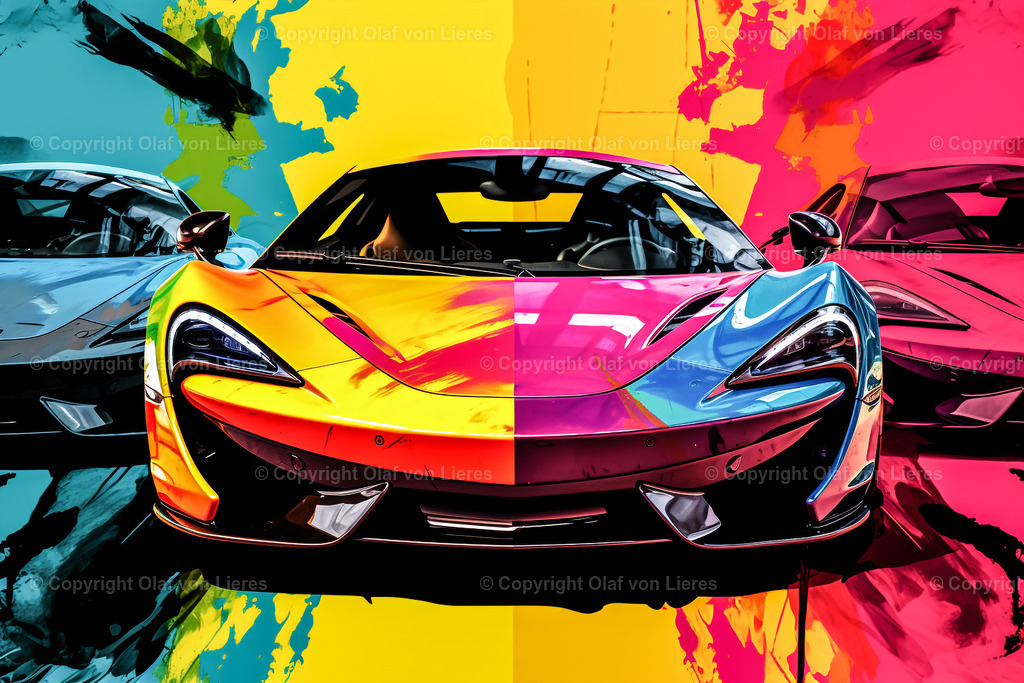 Mc Laren Popart | Supercar Pop Art Wandbild