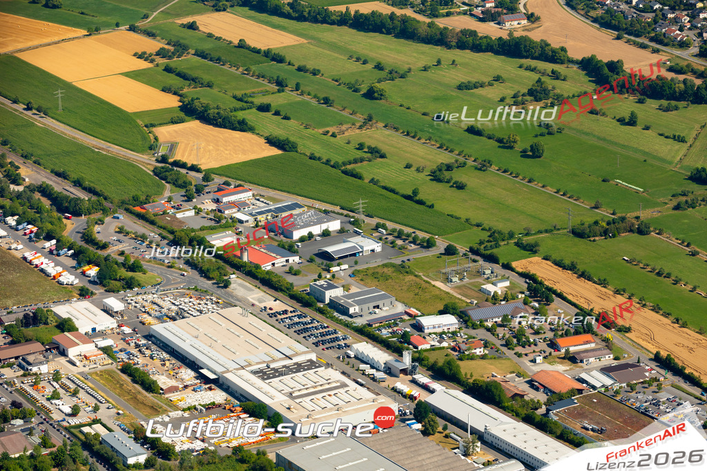 Das Luftbild zeigt : Gewerbegebiet Tauberbischofsheim - Die Luftaufnahme wurde 2023 vom UL-Flugzeug aus erstellt ( keine Drohne ) - Hochauflösende Luftaufnahme - Für grossformatige Ausdrucke geeignet. Die Geschenkidee !Mit Lizenz und Bildrechte bestellbar