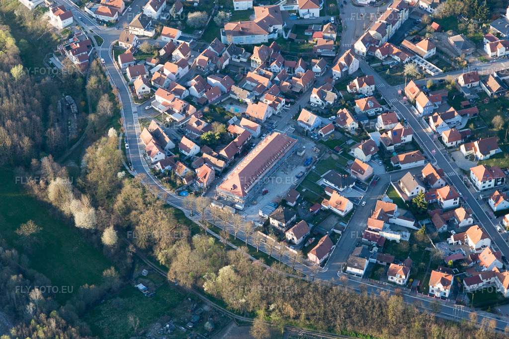 Vue aérienne: Vue de la ville à Lauterbourg dans le département Bas Rhin, France. Photo: IMG_097875.jpg prise le 27/03/2017 par Werner Riehm/FLY-FOTO.euRésolution de l'original: 5472 x 3648 px
