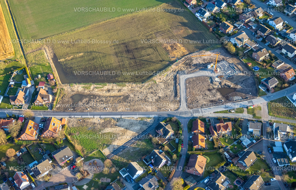 Hamm260204007 | Luftbild, Baustelle Wohnbaugebiet an der Brandheide Ecke Bimbergsheide, Uentrop, Hamm, Ruhrgebiet, Nordrhein-Westfalen, Deutschland