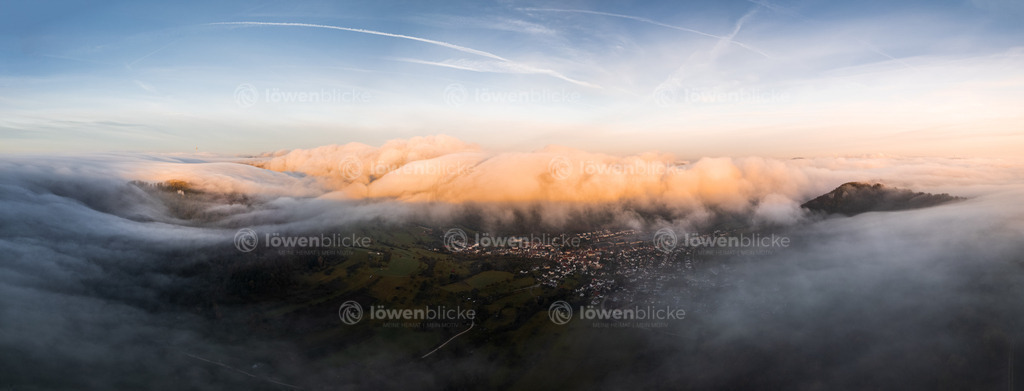 Nebelwelle vom Albtrauf nach Bad Überkingen | löwenblicke | shop