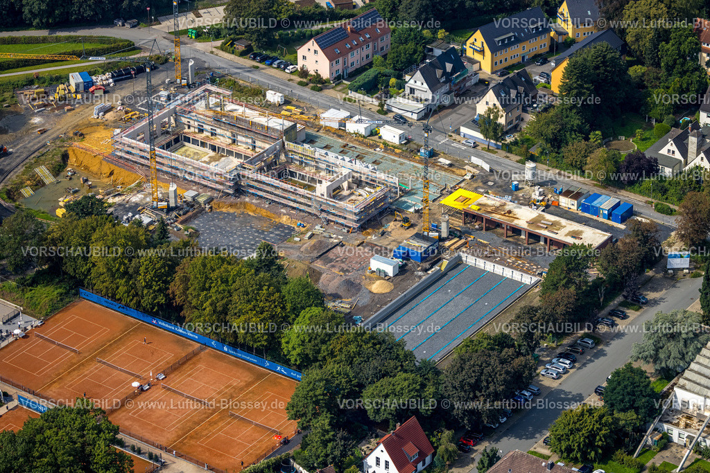 Kamen230900873 | Luftbild, Baustelle und Neubau Sesekebad, Kamen, Ruhrgebiet, Nordrhein-Westfalen, Deutschland