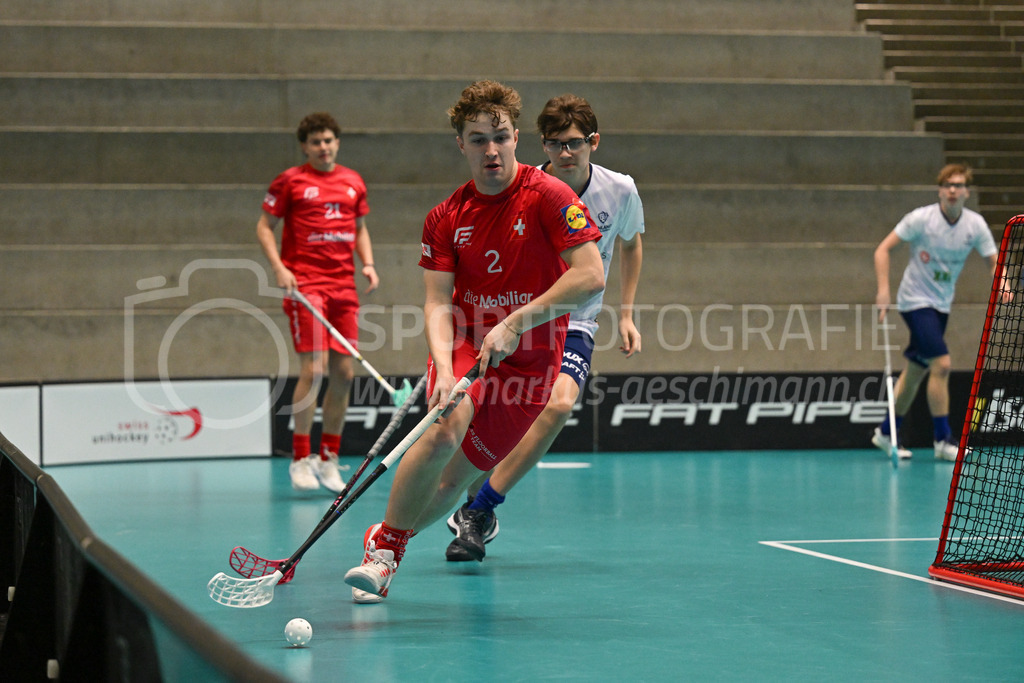 Switzerland B U19 vs Finland U19 - 2. February 2024 | Switzerland B U19 vs Finland U19
U19 Men International Matches in Switzerland
GoEasy Arena, Siggenthal Station
Switzerland defender #2 Matthias Wahlen.
Credit: Markus Aeschimann | <a href="https://www.markus-aeschimann.ch">Sportfotografie Markus Aeschimann</a> | <a href="https://www.instagram.com/sportfotografie.aeschimann">@sportfotografie.aeschimann</a> - Realisiert mit Pictrs.com