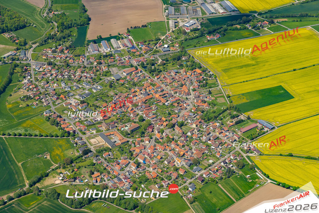 Die Luftaufnahme Haina - Römhild wurde 2022 vom Flugzeug aus (keine Drohne) erstellt. Hohe Auflösung -für große Poster und Wandbilder geeignet - Garantiert!