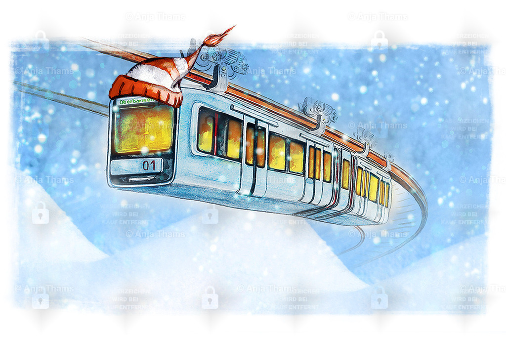 Weihnachtstasse | Stadtposter - Städteposter - Einzigartige Poster von vielen deutschen Städten und Sehenswürdigkeiten. Im stylischen Aquarell-Design von Anja Thams, mit Stadtplan im Hintergrund. Als Wandbild, Poster und Fine-Art. - Realisiert mit Pictrs.com