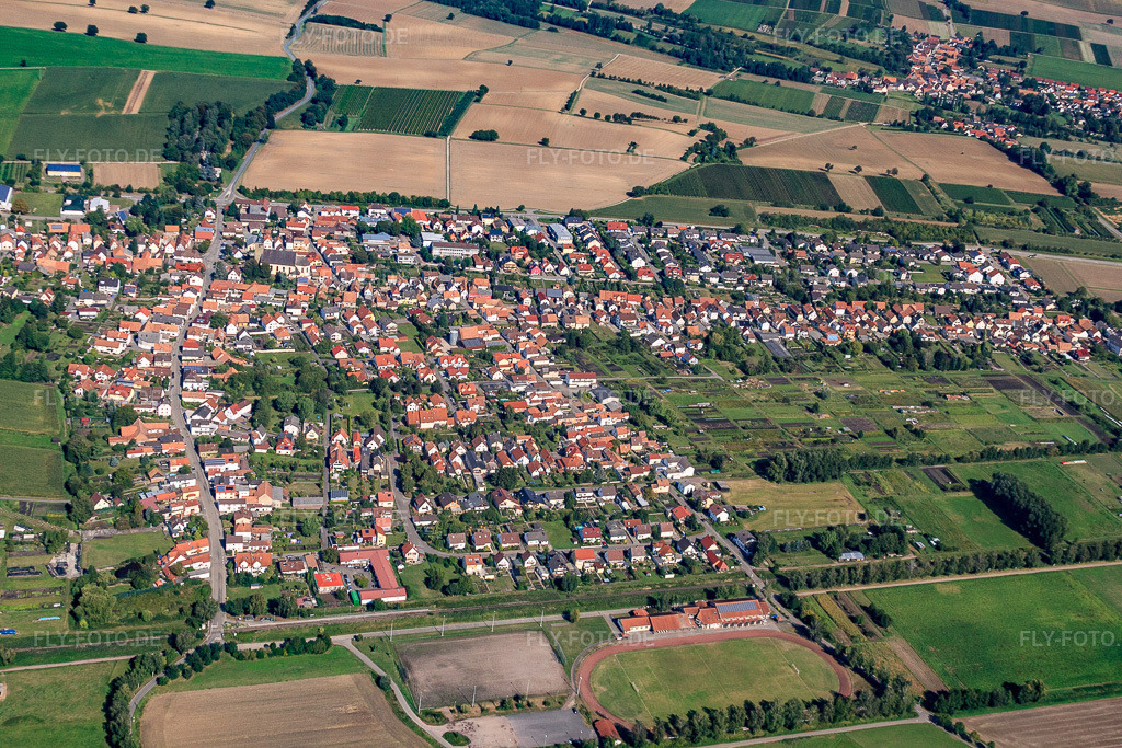 Luftbild: Ortsansicht von Südwesten in Steinfeld im Bundesland Rheinland-Pfalz in Deutschland. Foto: IMG_21041.jpg vom 06.09.2009 durch Werner Riehm/FLY-FOTO.de