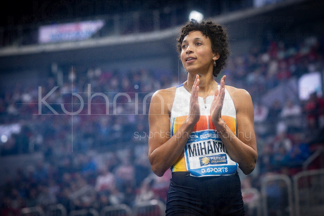 ISTAF Indoor; Duesseldorf, 24.01.2026 | DUESSELDORF, GERMANY - JANUARY 24: Malaika Mihambo (GER) applauses during the ISTAF Indoor Dusseldorf at PSD Bank Dome on January 24, 2026 in Duesseldorf, Germany. 