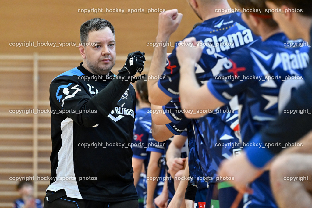 FBK Loka vs. VSV Unihockey | #87 Timmo Taurer VSV Unihockey, FBK Loka vs. VSV Unihockey, FBK Loka vs. VSV Unihockey am 23.03.2025 in Villach (Ballspielhalle St. Martin), Austria, (Photo by Bernd Stefan)