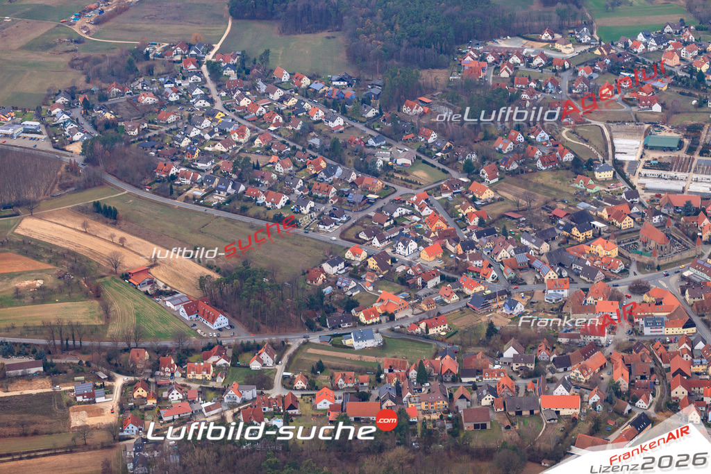 Das Luftbild der Stadt Effeltrich wurde 2018 vom Flugzeug heraus erstellt (keine Drohne) Aufnahmehöhe ca.400 Meter- hohe Auflösung für beste Druck-Qualität