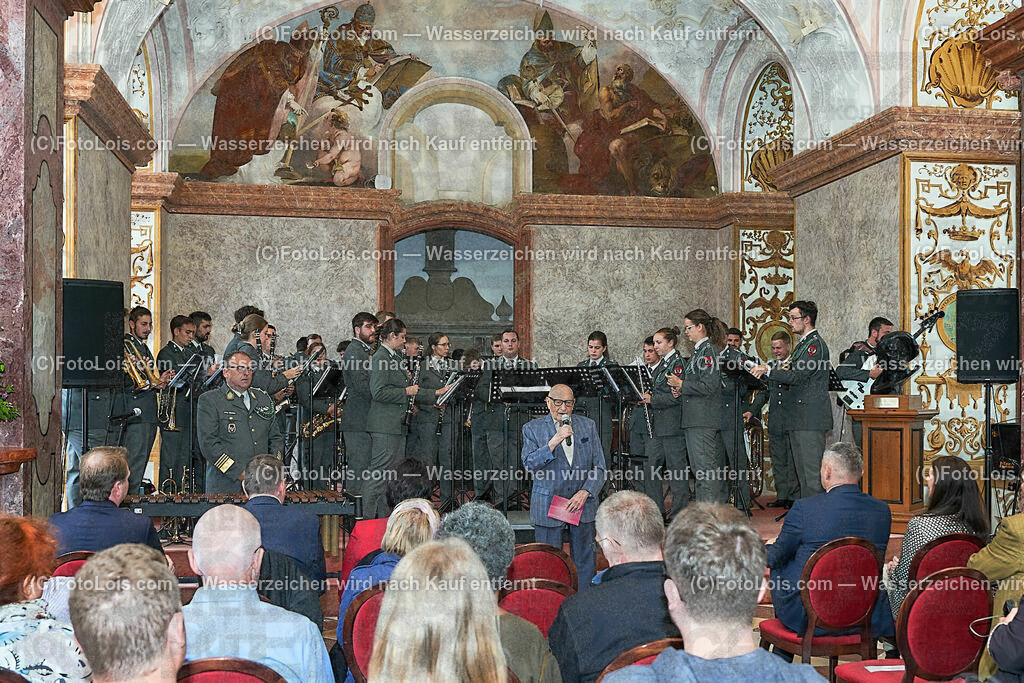 ALS1419_XXXIX-Chopin-Festival_Ausklang_Militaermusikkapelle | (C)FotoLois.com, Alois Spandl, XXXIX. internationales CHOPIN-Festival in der Kartause Gaming, AUSKLANG in der Barockbibliothek mit der Militärmusik Niederösterreich unter der Leitung von Militärkapellmeister Oberst Adolf Obendrauf, So 6. August 2023.