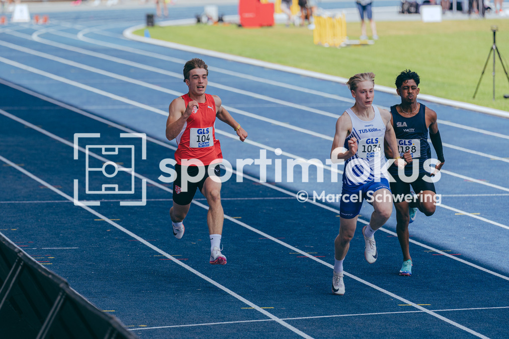 DM U23 U18 Bochum 2026 | Kevin Burwig (SC Potsdam e.V.), Startnummer 104, 100-Meter-Lauf Vorlauf, Deutsche Meisterschaften der U18 &amp; U23 2026, Lohrheidestadion Bochum-Wattenscheid, 04.07.2026 Foto: Marcel Schwering / sportimfokus - Realisiert mit Pictrs.com