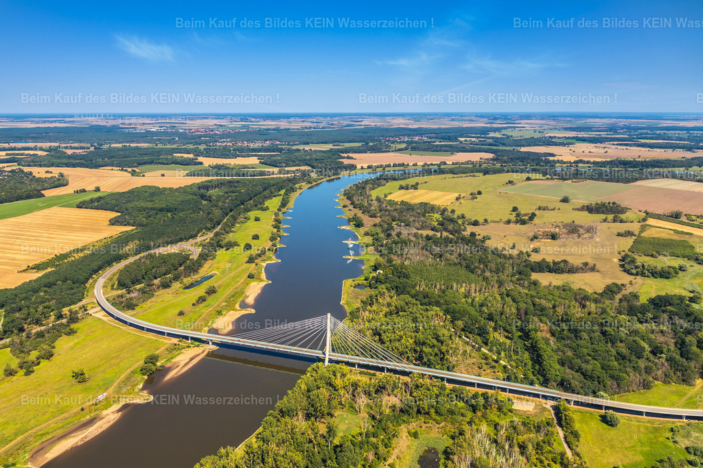 Elbe bei Schönebeck neue Brücke-9198 | Brücke Schönebeck - Realisiert mit Pictrs.com