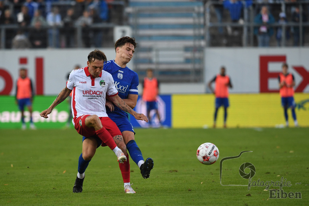 SV Meppen-VfB Lübeck | Herren Regionalliga Nord; SV Meppen (blau)-VfB Lübeck (weiß) am 01.08.2025 in Meppen (Hänsch-Arena), Photo: Philip Eiben 2025 - Realisiert mit Pictrs.com