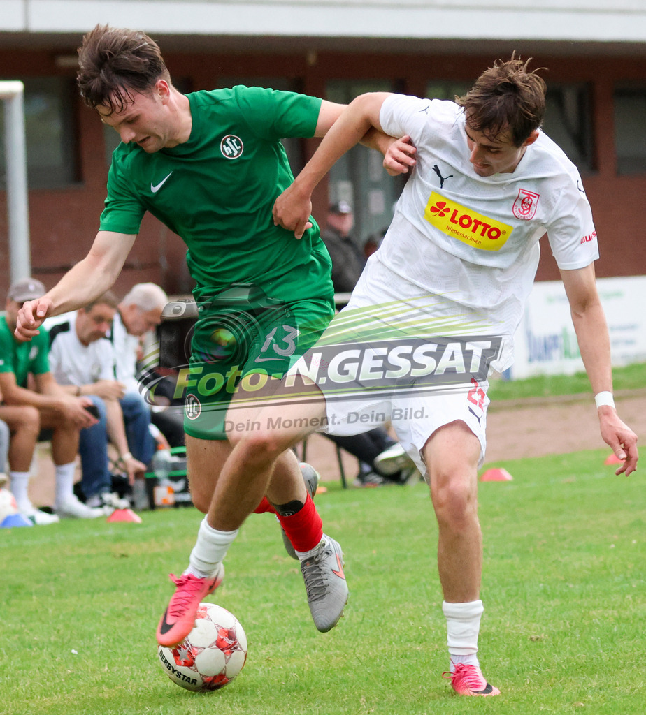 TuS Bersenbrück - HSC Hannover | Auf dem Bild zu sehen: weiß TuS Bersenbrück: ; grün HSC Hannover: TuS Bersenbrück, HSC Hannover, Saison 25/26, Testspiel, Bünde, Deutschland - Realisiert mit Pictrs.com