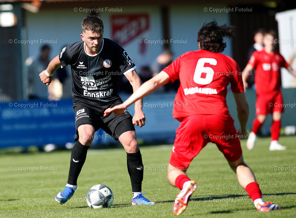 A_LUI_25042026_13 | SPORT,FUSSBALL LT1 OOE LIGA 25.04.2026  ASKOE OEDT 1B-VORWAERTS STEYR  IM BILD: SEBASTIAN LEITNER (OEDT1B) UNDMILAN JURDIK  (STEYR) FOTO:FOTOLUI