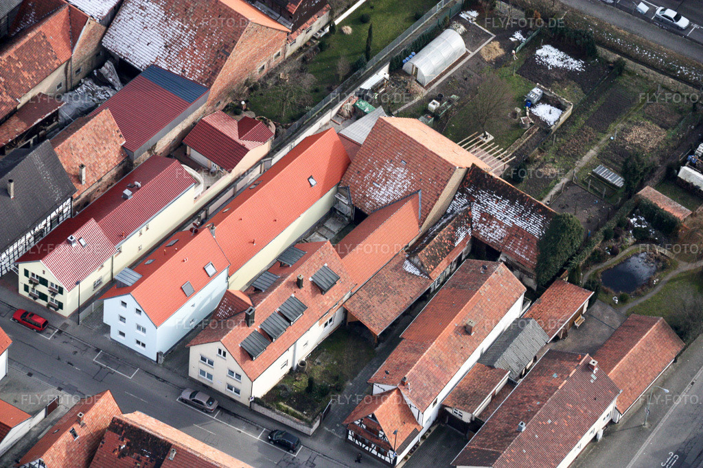 Luftbild: Rheinstr in Kandel im Bundesland Rheinland-Pfalz in Deutschland. Foto: IMG_16890.jpg vom 15.02.2009 durch Werner Riehm/FLY-FOTO.de