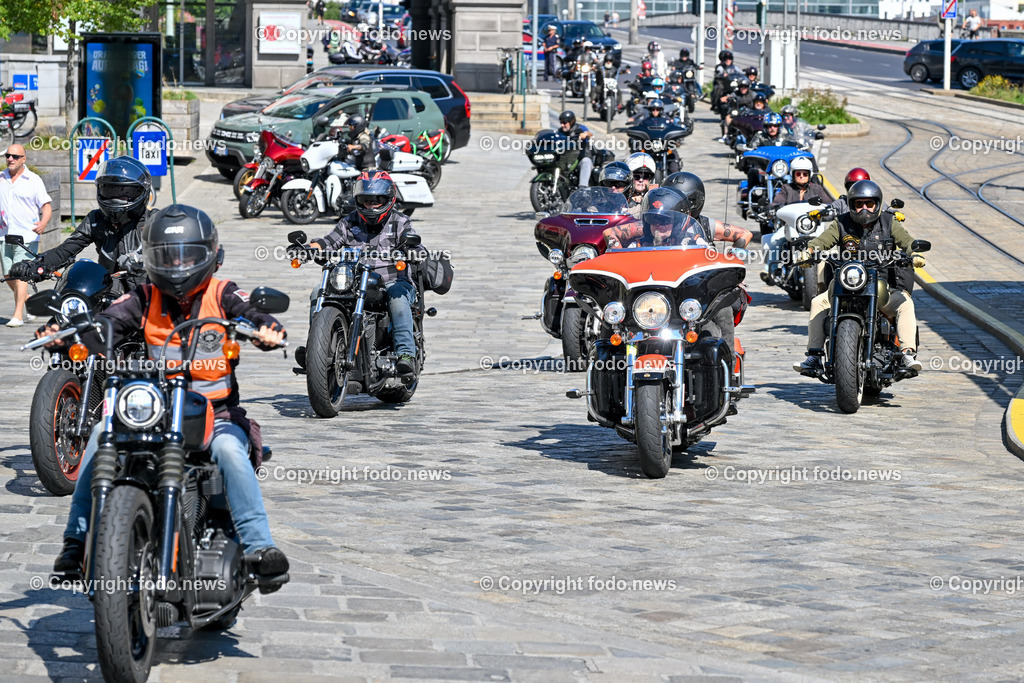 Linz_ Harley Davidson Charity_ 15.08.2023-13 | 15.08.2023, Linz, AUT, Harley Davidson Charity 2023 Hauptplatz Linz, im Bild Harley Davidson 