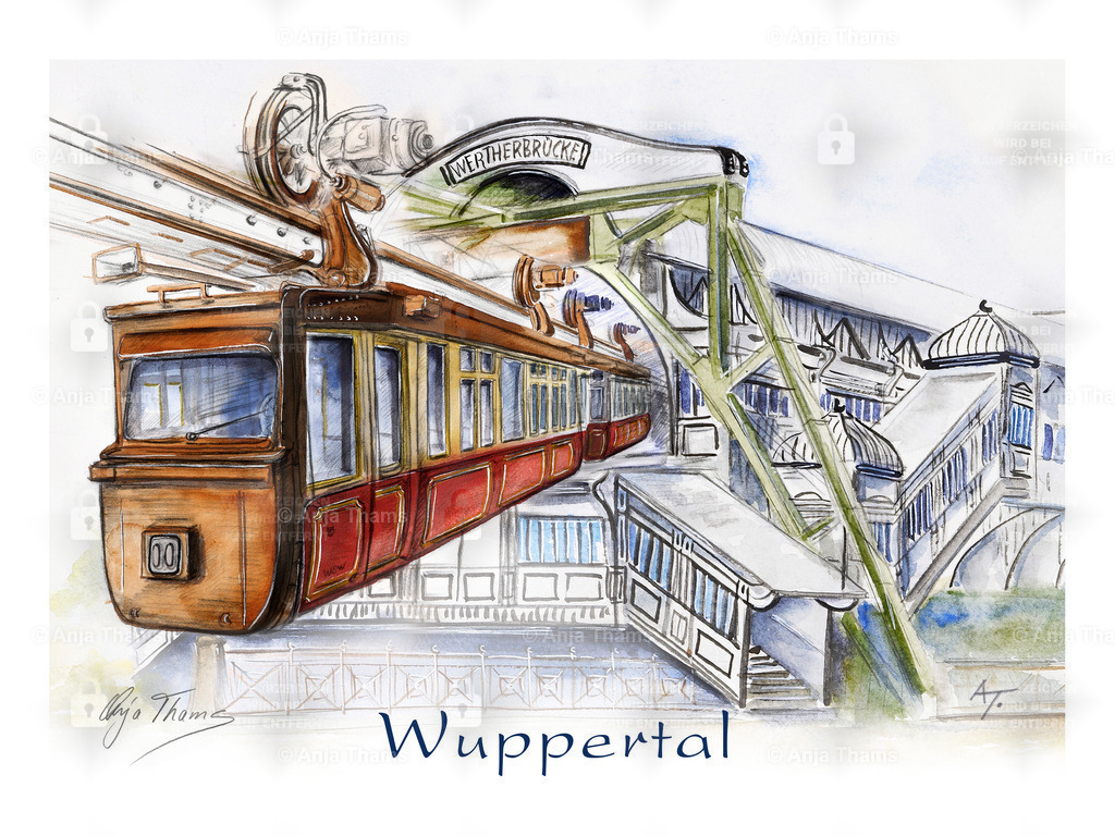 Schwebebahn Kaiserwagen | Der Kaiserwagen bei der Ausfahrt aus der Station Werther Brücke. - Realisiert mit Pictrs.com