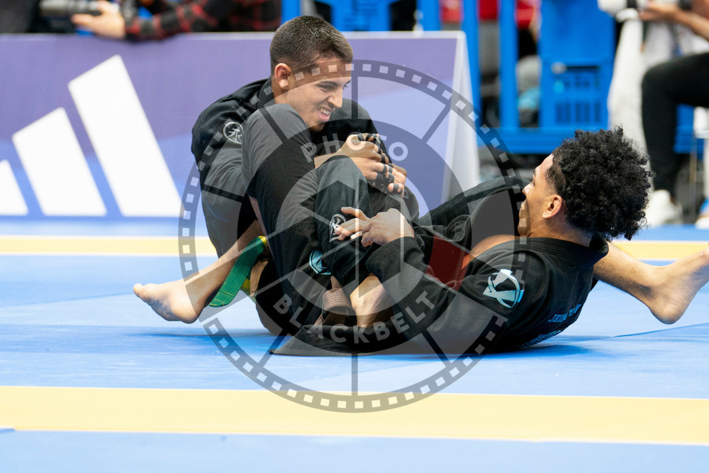 20240124PBB01772 | Fighters compete during the second day of the IBJJF European Championship in Paris, France, on January 24, 2024.