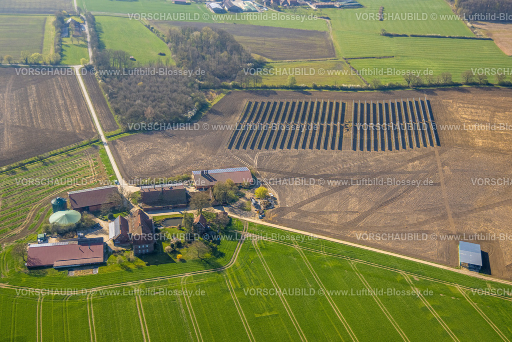 Nordkirchen250400941 | Luftbild, Solarpark, Freiflächenphotovoltaikanlage in der Bauernschaft Berger, Baustoffkontor Nord GmbH Solartechnik-Anbieter, Nordkirchen, Münsterland, Nordrhein-Westfalen, Deutschland