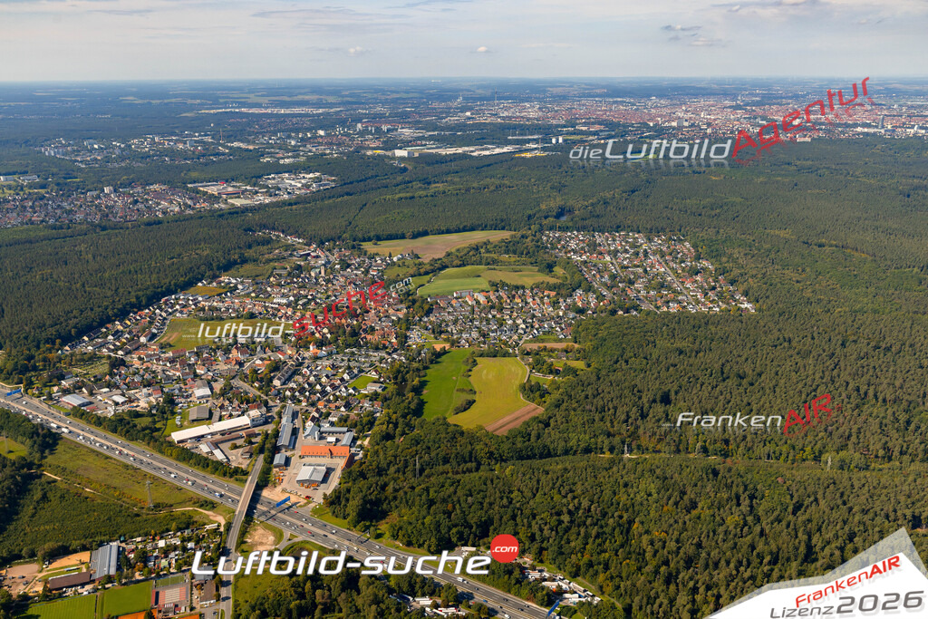 Schrägluftbild  Fischbach  Nürnberg - Das Luftbild wurde 2025 vom UL-Flugzeug heraus erstellt ( keine Drohne ) - Hochauflösende Luftaufnahme -Nicht vergleichbar mit Google Maps oder Satelittenbilder- Die Geschenkidee !Mit Lizenz und Bildrechte bestellbar