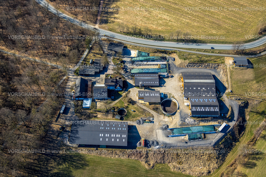 Olpe250308188Rhode | Luftbild, Hof Siele - Sieler Hofladen, landwirtschaftlicher Betrieb, Stachelau, Olpe, Sauerland, Nordrhein-Westfalen, Deutschland