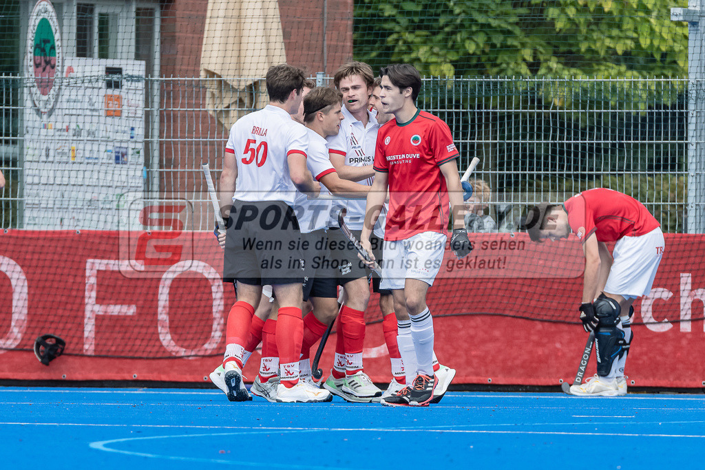 HK_20230923_104423 | 1. Bundesliga Herren Crefelder HTC - TSV Mannheim am 23.9.2023 CHTC, Krefeld , Jakob Brilla ( TSV Mannheim #50 ) , Jonas Wossidlo ( TSV Mannheim #14 )
