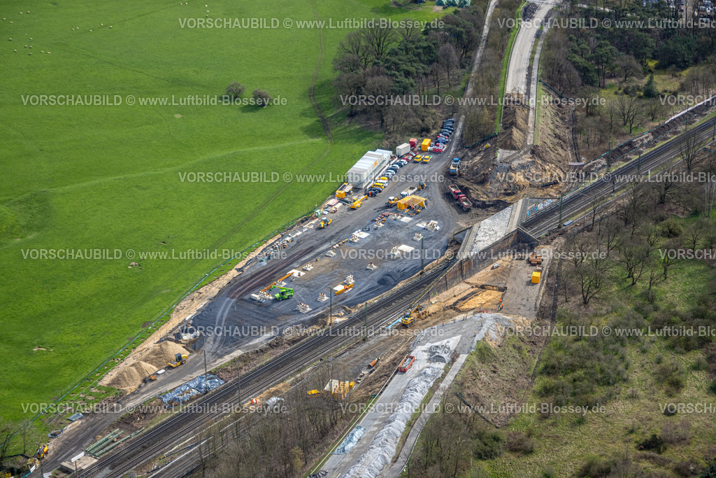 Wesel230300955 | Luftbild, Lippemündungsraum, neue Straßenführung der B8 und Brücke über Eisenbahngleise, Fusternberg, Wesel, Ruhrgebiet, Niederrhein, Nordrhein-Westfalen, Deutschland