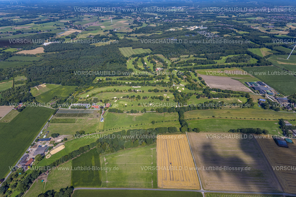Bottrop250801799Kirchhellen | Luftbild, Golfclub Schwarze Heide Bottrop-Kirchhellen e.V., Golfwiese mit Sandbunker, Kirchhellen-Nord-West, Bottrop, Ruhrgebiet, Nordrhein-Westfalen, Deutschland