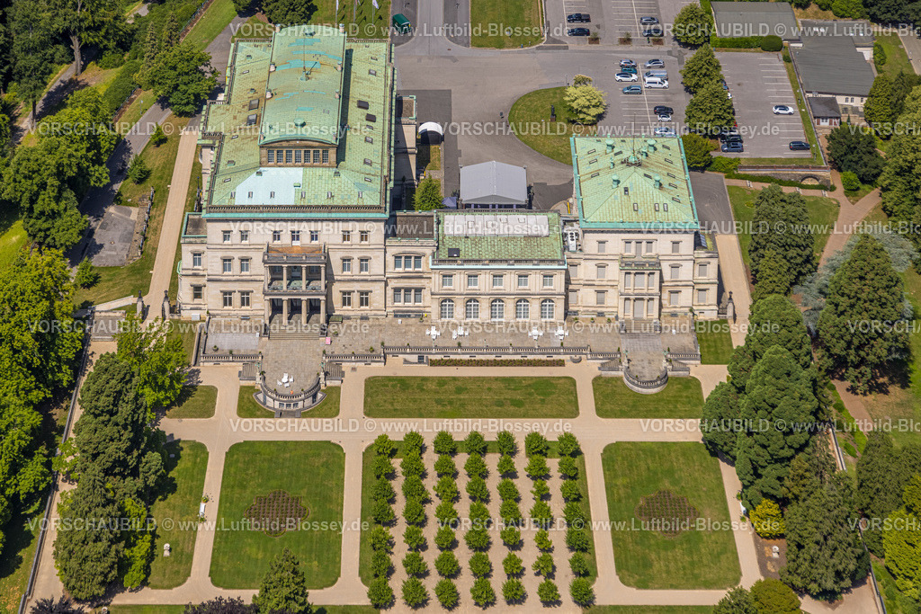 Essen230708077 | Luftbild, Villa Hügel im Kruppwald, Bredeney, Essen, Ruhrgebiet, Nordrhein-Westfalen, Deutschland