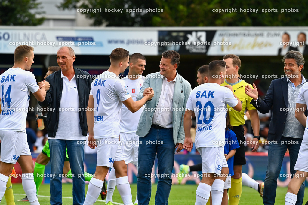 SAK vs. SK Sturm 22.7.2023 | Einlauf SAK gegen Sturm Graz, Klagenfurter Bürgermeister Christian Scheider