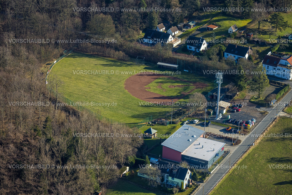 Witten240103103 | Luftbild, Sportplatz Witten Kaker Lakers Baseballverein, Feuerwehr Witten Standort "Hölzer", Durchholz, Witten, Ruhrgebiet, Nordrhein-Westfalen, Deutschland