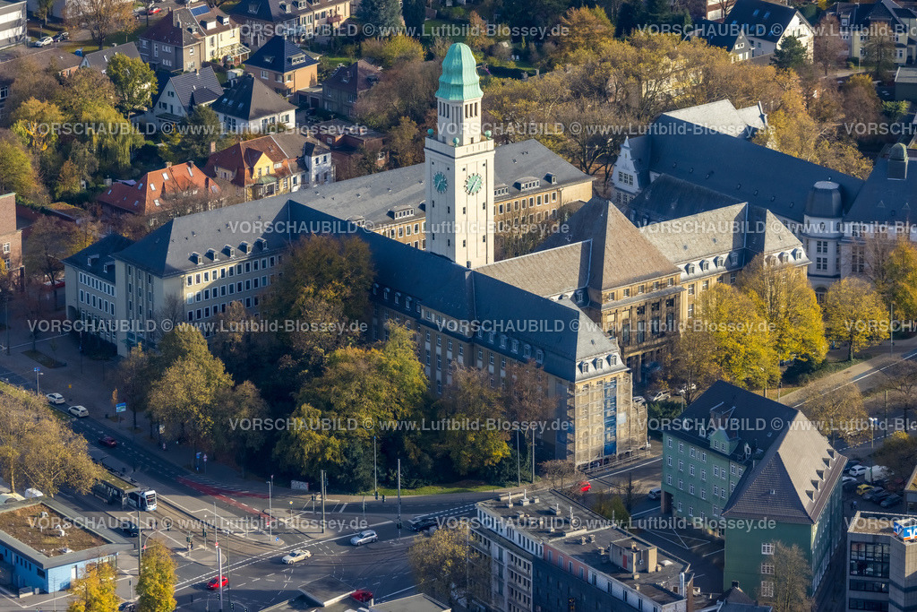 Gelsenkirchen221102316noerdlich | Luftbild, Rathaus Buer, Gelsenkirchen, Ruhrgebiet, Nordrhein-Westfalen, Deutschland