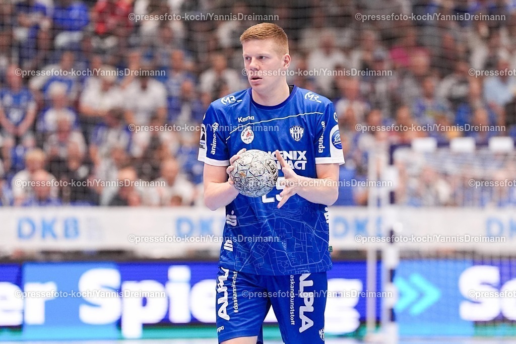 xydrx29082501098 | 29.08.2025, xydrx, Handball, 1.HBL, TBV Lemgo Lippe - SC Magdeburg, PHOENIX Contact-Arena: Niels Versteijnen (TBV Lemgo Lippe #25)