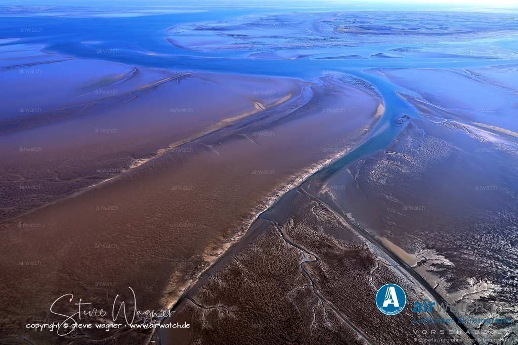 Fahrrinne und Priele - Hamburger Hallig - Pellworm - Hallig Gröde | Fahrrinne Hamburger Hallig, Pellworm